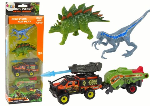 Dinozaury Zestaw Auto Rakieta Pomarańczowy Naczepa Dinozaury Zestaw Auto Rakieta Pomarańczowy Naczepa