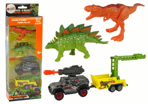 Dinozaury Zestaw Auto Rakieta Przyczepa Dinozaury Zestaw Auto Rakieta Przyczepa