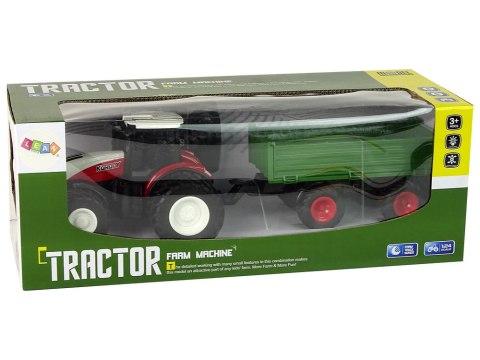 Traktor Zdalnie Sterowany z Przyczepą 1:24 Czerwony Zielony Traktor Zdalnie Sterowany z Przyczepą 1:24 Czerwony Zielony