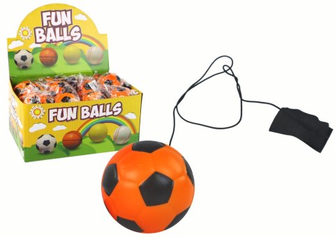 Piłka Nożna PU Na Gumce Jojo Do Odbijania 6 cm Pomarańczowa Piłka Nożna PU Na Gumce Jojo Do Odbijania 6 cm Pomarańczowa