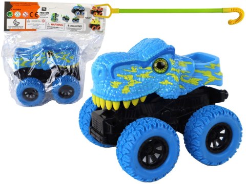 Pojazd Terenowy Pchacz Tyranozaur Rex Gumowe Koła Niebieski Pojazd Terenowy Pchacz Tyranozaur Rex Gumowe Koła Niebieski