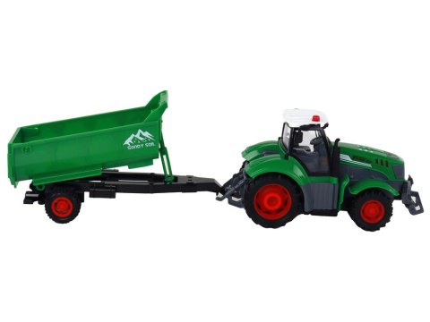 Zdalnie Sterowany Ciągnik Traktor R/C z Przyczepą 1:24 Światła Zielony Zdalnie Sterowany Ciągnik Traktor R/C z Przyczepą 1:24 Światła Zielony