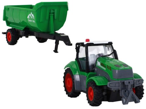 Zdalnie Sterowany Ciągnik Traktor R/C z Przyczepą 1:24 Światła Zielony Zdalnie Sterowany Ciągnik Traktor R/C z Przyczepą 1:24 Światła Zielony