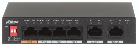 SWITCH POE PFS3006-4ET-60-V2 4-PORTOWY DAHUA