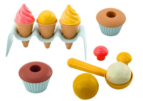 Zestaw Do Piasku Lody Wafelki Babeczki Łyżka 13 El Zestaw Do Piasku Lody Wafelki Babeczki Łyżka 13 El