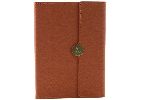 Notes Biurowy Na Magnes Notatnik A5 W Linie Z Obiciem Brązowy Notes Biurowy Na Magnes Notatnik A5 W Linie Z Obiciem Brązowy