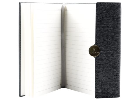 Notes Biurowy Na Magnes Notatnik W Linie A5 Z Obiciem Czarny Notes Biurowy Na Magnes Notatnik W Linie A5 Z Obiciem Czarny