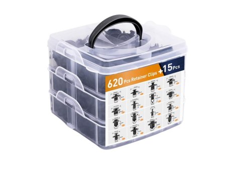 Zestaw Spinek Samochodowych W Organizerze 16 Rozmiarów PVC 620el Zestaw Spinek Samochodowych W Organizerze 16 Rozmiarów PVC 620el