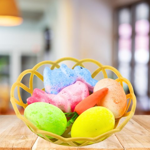 Ozdoby Wielkanocne W Koszyczku Zajączki Jajka Marchewka 6szt Ozdoby Wielkanocne W Koszyczku Zajączki Jajka Marchewka 6szt