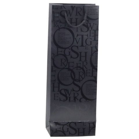 Torba Prezentowa Na Butelkę Wino Wzór Z Napisami 35 x 12 x 9 cm Torba Prezentowa Na Butelkę Wino Wzór Z Napisami 35 x 12 x 9 cm