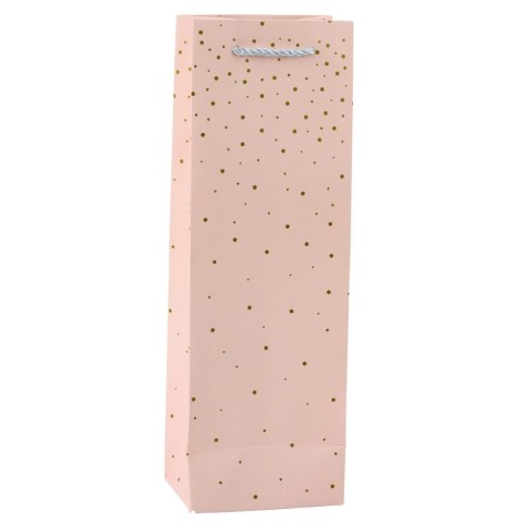 Torba Prezentowa Na Wino Butelkę Papierowa Złote Kropki 35 x 12 x 9 cm Torba Prezentowa Na Wino Butelkę Papierowa Złote Kropki 35 x 12 x 9 cm
