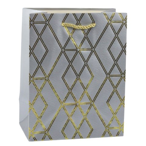 Torba Prezentowa Papierowa Elegancka Złote Wzory 23 x 18 x 10,5 cm Torba Prezentowa Papierowa Elegancka Złote Wzory 23 x 18 x 10,5 cm