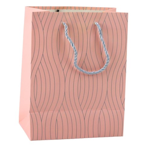 Torba Prezentowa Papierowa Srebrne Linie Faliste 23 x 18 x 10,5 cm Torba Prezentowa Papierowa Srebrne Linie Faliste 23 x 18 x 10,5 cm
