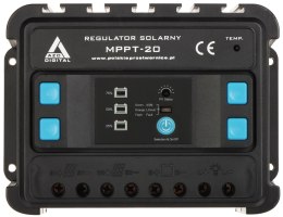 REGULATOR SOLARNY ŁADOWANIA AKUMULATORÓW SCC-20A-MPPT AZO Digital