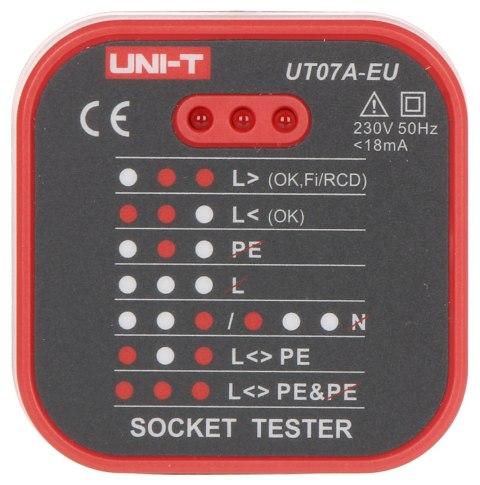 TESTER GNIAZD SIECIOWYCH UT-07A-EU UNI-T TESTER GNIAZD SIECIOWYCH UT-07A-EU UNI-T