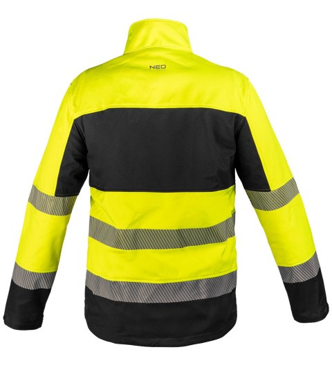 Kurtka robocza ostrzegawcza Softshell, żółta, rozmiar M Kurtka robocza ostrzegawcza Softshell, żółta, rozmiar M