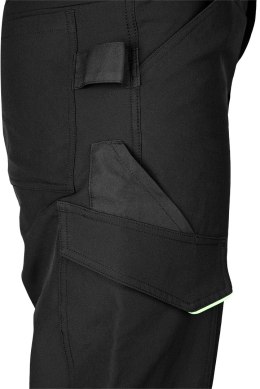 Spodnie robocze Mix&Match, 4 way stretch, czarno-zielone, rozmiar XL