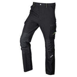Spodnie robocze Mix&Match, 4 way stretch, czarno-zielone, rozmiar XS