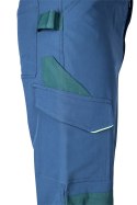 Spodnie robocze Mix&Match, 4 way stretch, granatowo-zielone, rozmiar L