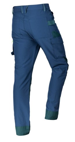 Spodnie robocze Mix&Match, 4 way stretch, granatowo-zielone, rozmiar XXXL