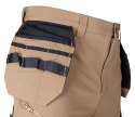 Spodnie robocze Mix&Match, 4 way stretch, z kaburami, Cordura, beżowo-czarne, rozmiar XXL