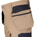 Spodnie robocze Mix&Match, 4 way stretch, z kaburami, Cordura, beżowo-czarne, rozmiar XXL