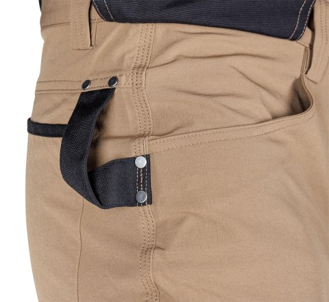 Spodnie robocze Mix&Match, 4 way stretch, z kaburami, Cordura, beżowo-czarne, rozmiar XS Spodnie robocze Mix&Match, 4 way stretch, z kaburami, Cordura, beżowo-czarne, rozmiar XS