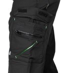 Spodnie robocze Mix&Match, 4 way stretch, z kaburami, Cordura, czarne, rozmiar XXL