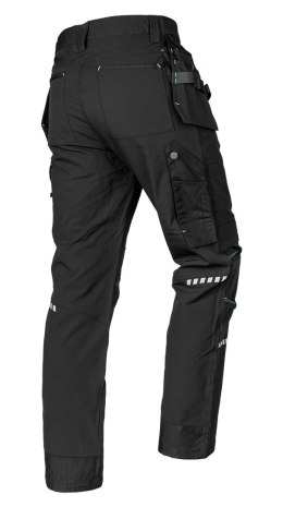 Spodnie robocze Mix&Match, 4 way stretch, z kaburami, Cordura, czarne, rozmiar XS