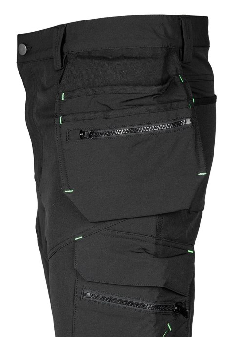 Spodnie robocze Mix&Match, 4 way stretch, z kaburami, Cordura, czarne, rozmiar S Spodnie robocze Mix&Match, 4 way stretch, z kaburami, Cordura, czarne, rozmiar S