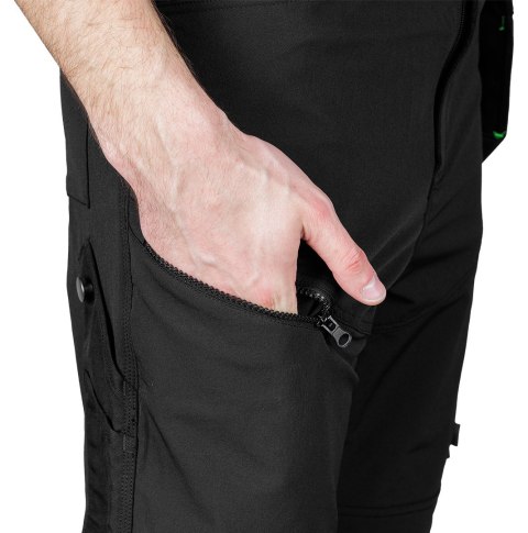 Spodnie robocze Mix&Match, 4 way stretch, z kaburami, Cordura, czarne, rozmiar S Spodnie robocze Mix&Match, 4 way stretch, z kaburami, Cordura, czarne, rozmiar S