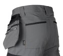 Spodnie robocze Mix&Match, 4 way stretch, z kaburami, Cordura, szaro-czarne, rozmiar L