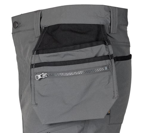 Spodnie robocze Mix&Match, 4 way stretch, z kaburami, Cordura, szaro-czarne, rozmiar L Spodnie robocze Mix&Match, 4 way stretch, z kaburami, Cordura, szaro-czarne, rozmiar L