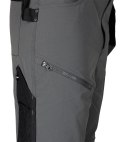 Spodnie robocze Mix&Match, 4 way stretch, z kaburami, Cordura, szaro-czarne, rozmiar L