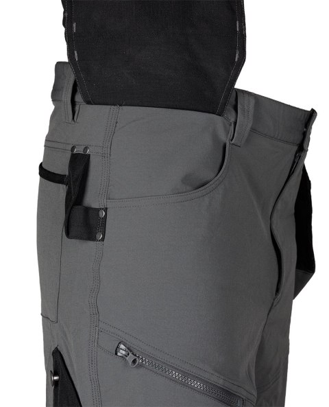 Spodnie robocze Mix&Match, 4 way stretch, z kaburami, Cordura, szaro-czarne, rozmiar L Spodnie robocze Mix&Match, 4 way stretch, z kaburami, Cordura, szaro-czarne, rozmiar L