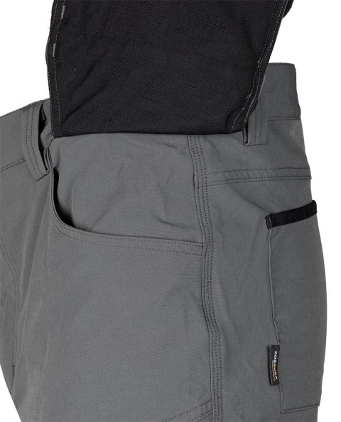 Spodnie robocze Mix&Match, 4 way stretch, z kaburami, Cordura, szaro-czarne, rozmiar M Spodnie robocze Mix&Match, 4 way stretch, z kaburami, Cordura, szaro-czarne, rozmiar M