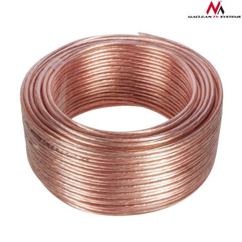 Kabel głośnikowy transparent PVC Maclean, 2*1.5mm2 / 48*0.20 CCA 3,5*7,0mm, 100m, MCTV-512 Kabel głośnikowy transparent PVC Maclean, 2*1.5mm2 / 48*0.20 CCA 3,5*7,0mm, 100m, MCTV-512