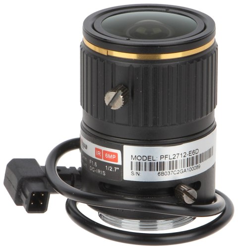 OBIEKTYW ZOOM IR MEGA-PIXEL PFL2712-E6D 2.7 ... 12 mm DC DAHUA OBIEKTYW ZOOM IR MEGA-PIXEL PFL2712-E6D 2.7 ... 12 mm DC DAHUA