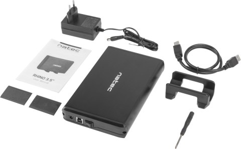 Zewnętrzna obudowa dysku Natec Rhino SATA 3.5cala USB 3.0 Aluminium Zewnętrzna obudowa dysku Natec Rhino SATA 3.5cala USB 3.0 Aluminium
