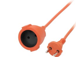 4678# Przedłużacz sieciowy ps-160 1-gniazdo bez uziemienia 25m pomarańczowy 2x1mm