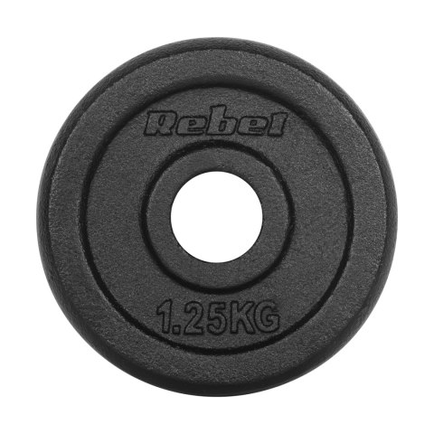 Obciążenie żeliwne zestaw 4x1.25kg, otwór 31mm, talerz klasyczny, REBEL ACTIVE Obciążenie żeliwne zestaw 4x1.25kg, otwór 31mm, talerz klasyczny, REBEL ACTIVE