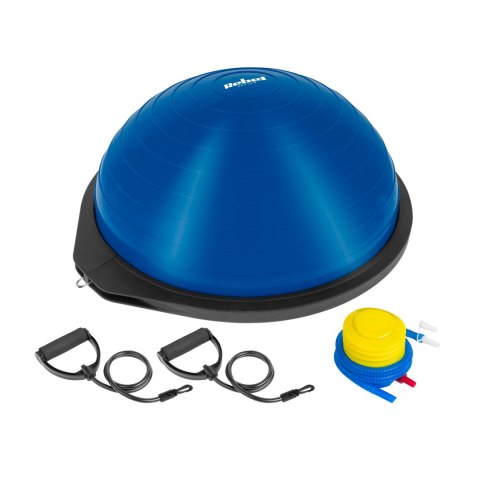Półpiłka do balansowania, trener równowagi 46cm + pompka, REBEL ACTIVE Półpiłka do balansowania, trener równowagi 46cm + pompka, REBEL ACTIVE