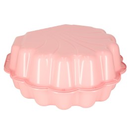 Piaskownica zamykana basen Muszelka Twins podwójna 2w1 160x87,5x19,5cm różowa