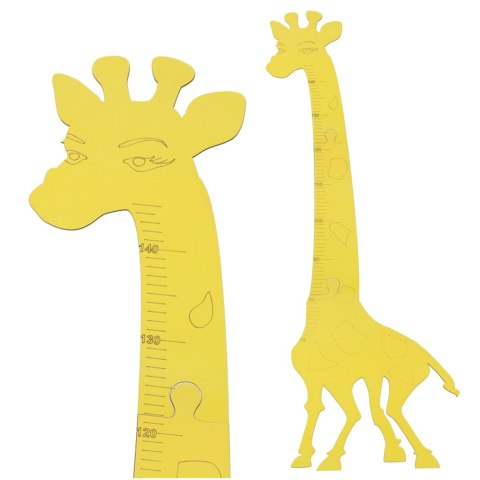 Miarka wzrostu drewniana żyrafa 125 cm żółta Miarka wzrostu drewniana żyrafa 125 cm żółta