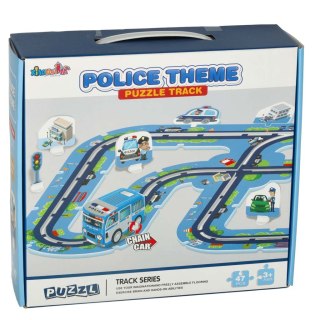 Puzzle tor samochodowy policja ulica samochód z napędem 47 elementów