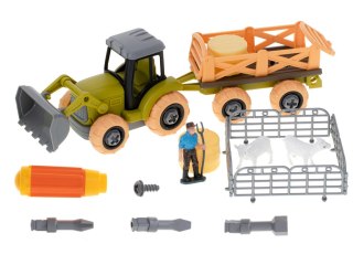 Farma traktor z przyczepą ciągnik do skręcania zwierzęta śrubokręt