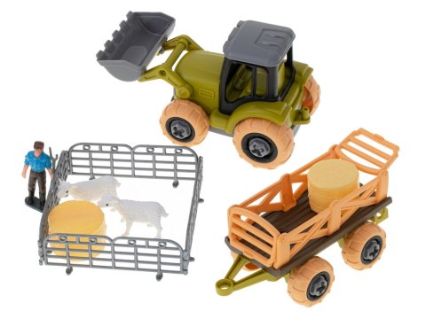 Farma traktor z przyczepą ciągnik do skręcania zwierzęta śrubokręt