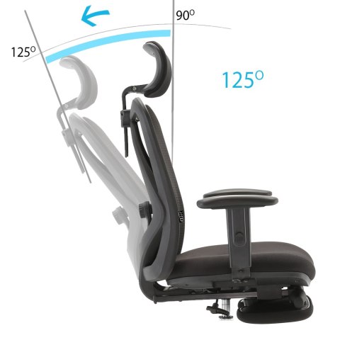 Fotel ergonomiczny ANGEL biurowy obrotowy eurOpa plus z podnóżkiem Fotel ergonomiczny ANGEL biurowy obrotowy eurOpa plus z podnóżkiem