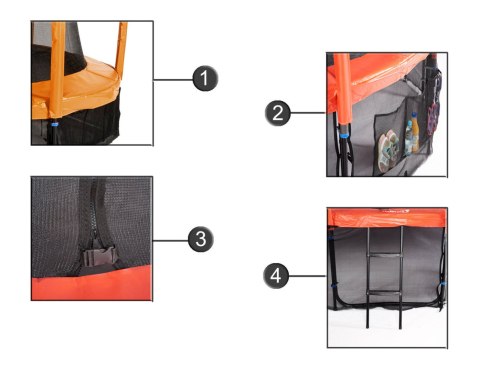 Trampolina Ogrodowa Jumpi 487cm/16FT Maxy Comfort Plus Czarna Z Wewnętrzną Siatką Trampolina Ogrodowa Jumpi 487cm/16FT Maxy Comfort Plus Czarna Z Wewnętrzną Siatką