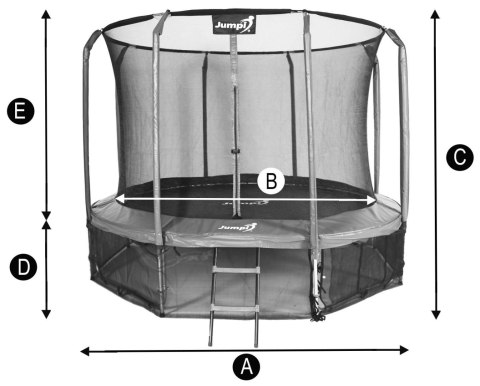 Trampolina Ogrodowa Jumpi 487cm/16FT Maxy Comfort Zielona Z Wewnętrzną Siatką Trampolina Ogrodowa Jumpi 487cm/16FT Maxy Comfort Zielona Z Wewnętrzną Siatką